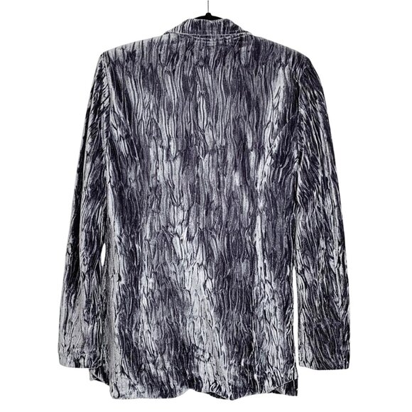 NICE ISTANBUL Crushed Velvet Longline Blazer With Pearl and Rhinestone Accents - Picture 2 of 7